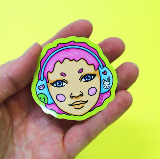 "BUBBLEHEAD NO. 5" Sticker