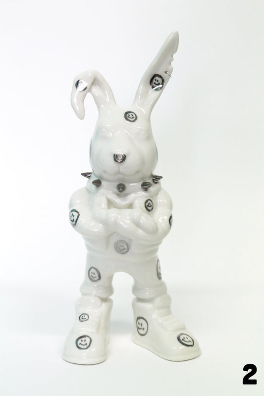 Tuulikki Bunny - ceramic artwork (smiley version)