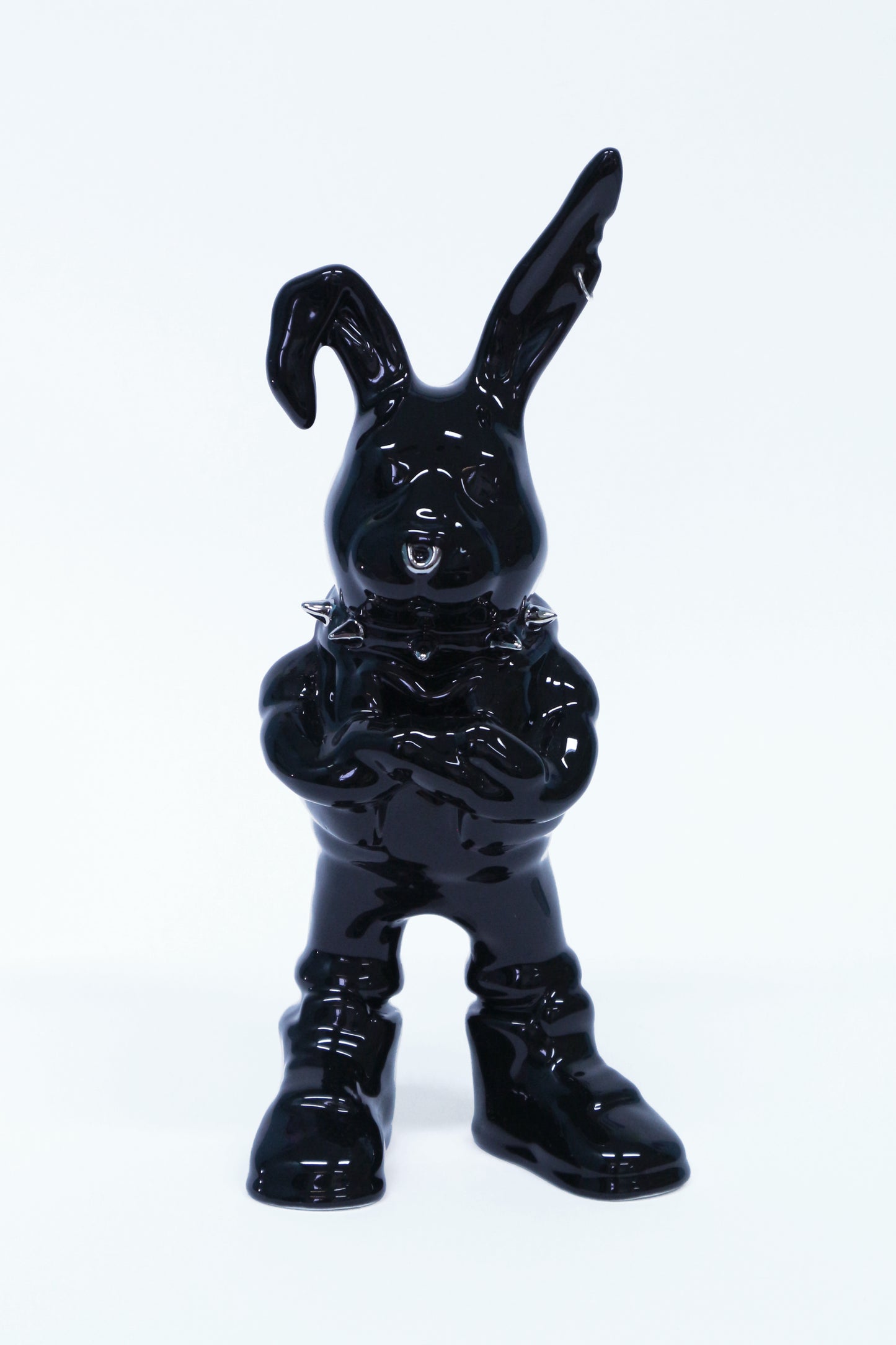 Tuulikki Bunny - black ceramic artwork