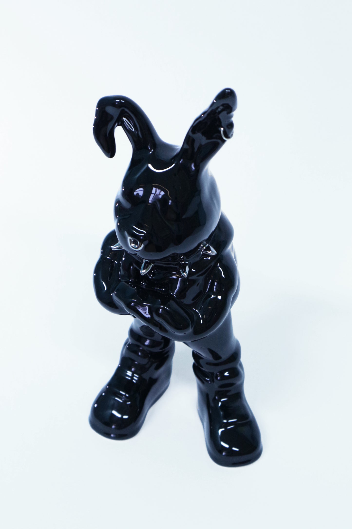 Tuulikki Bunny - black ceramic artwork