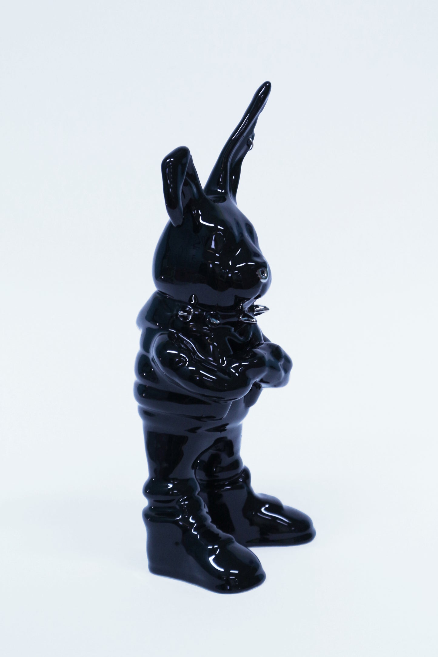 Tuulikki Bunny - black ceramic artwork