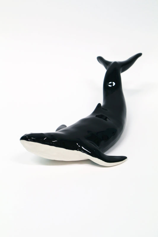 Humpback whale - b&w ceramic artwork