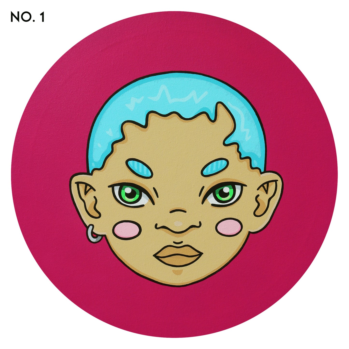 "BUBBLEHEAD" - akryylimaalaus