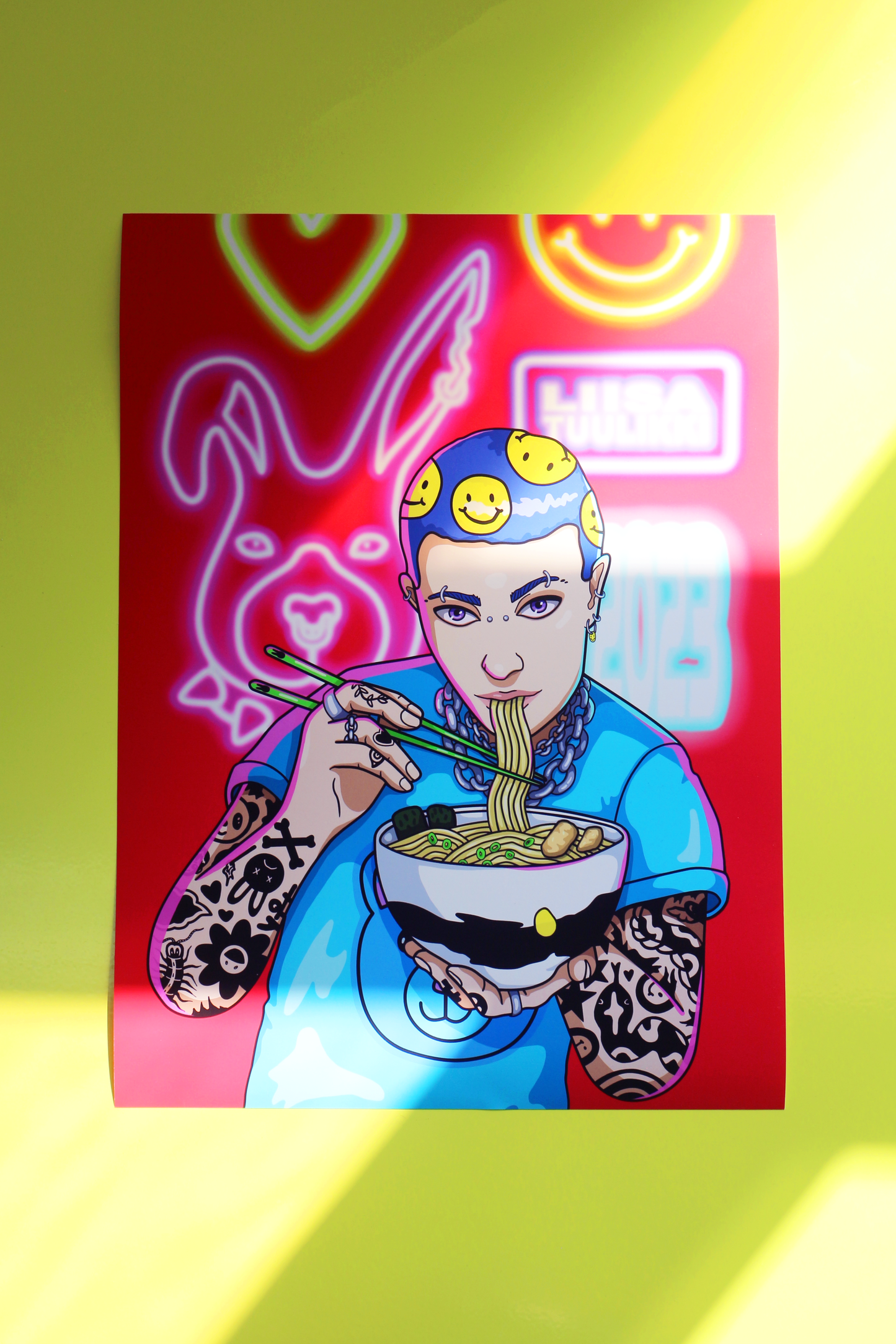 "Neon Delight" print