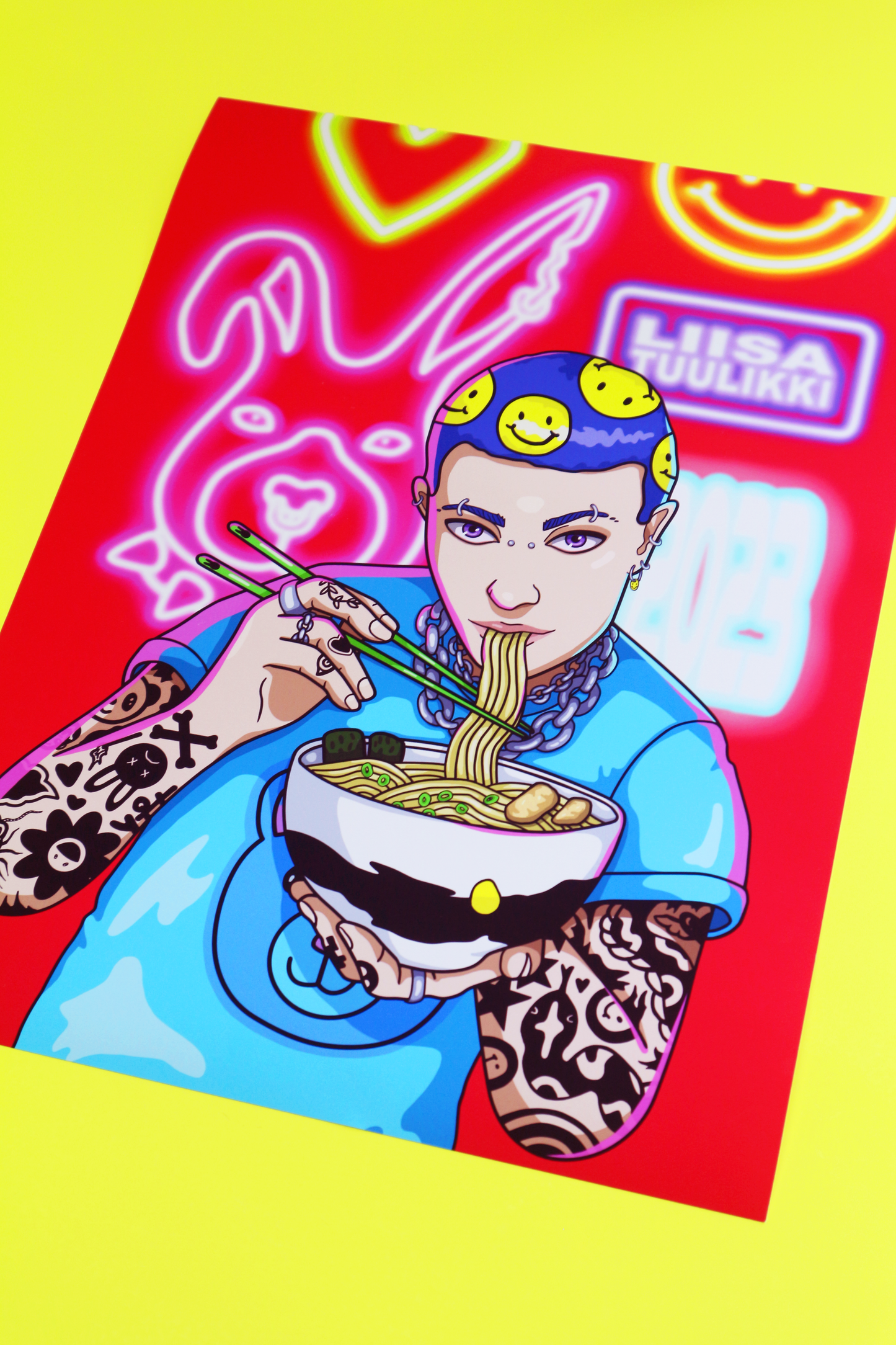 "Neon Delight" print