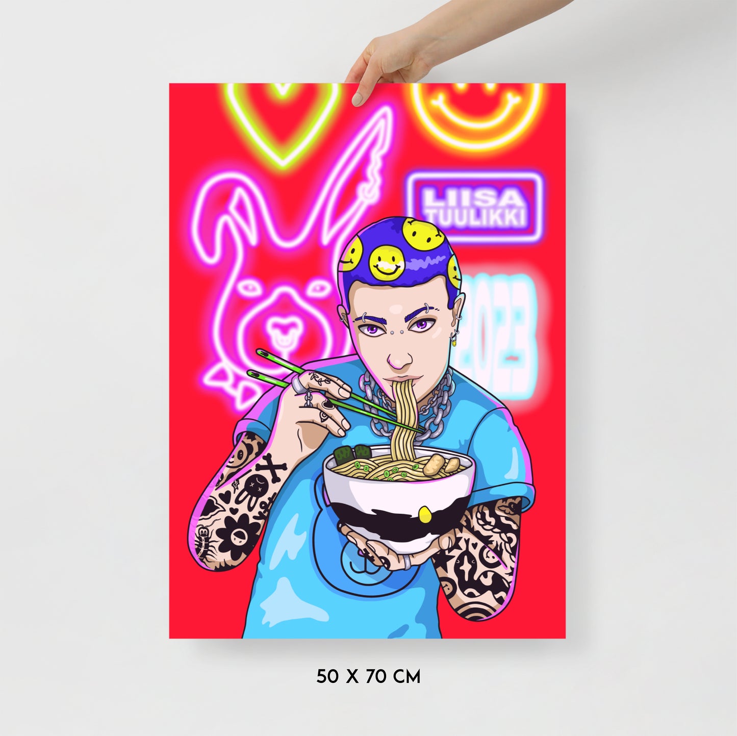 "Neon Delight" print