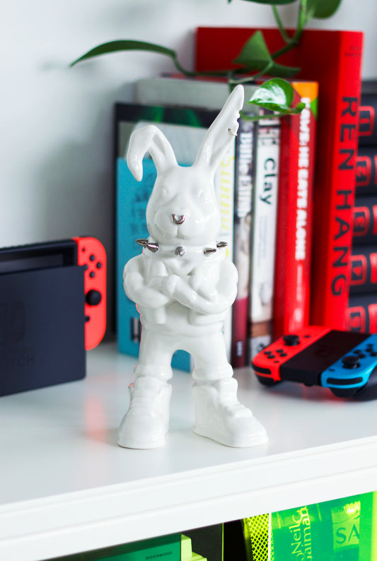 Tuulikki Bunny - white ceramic artwork