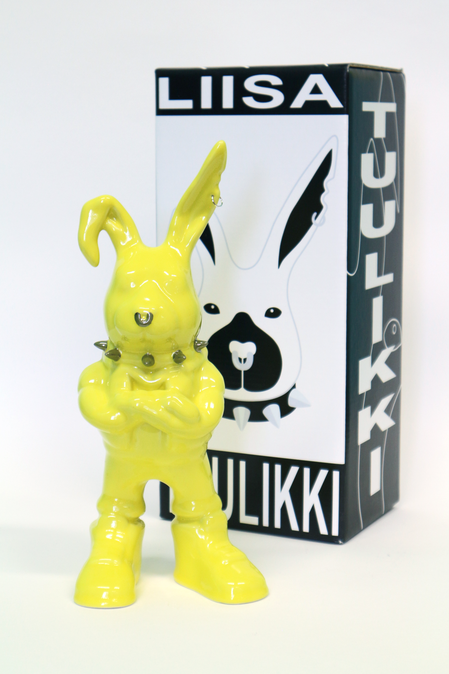 Tuulikki Bunny - yellow ceramic artwork