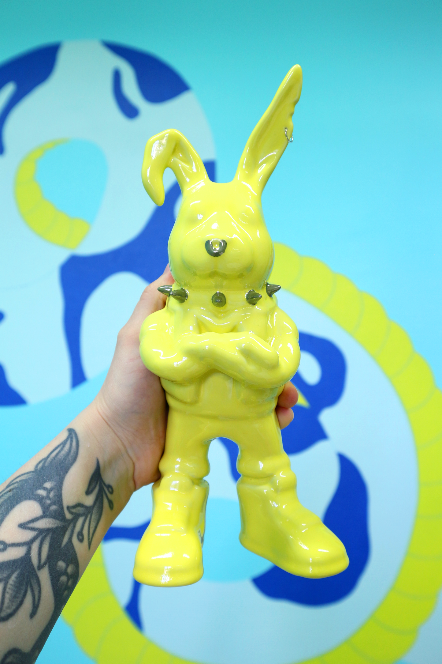 Tuulikki Bunny - yellow ceramic artwork