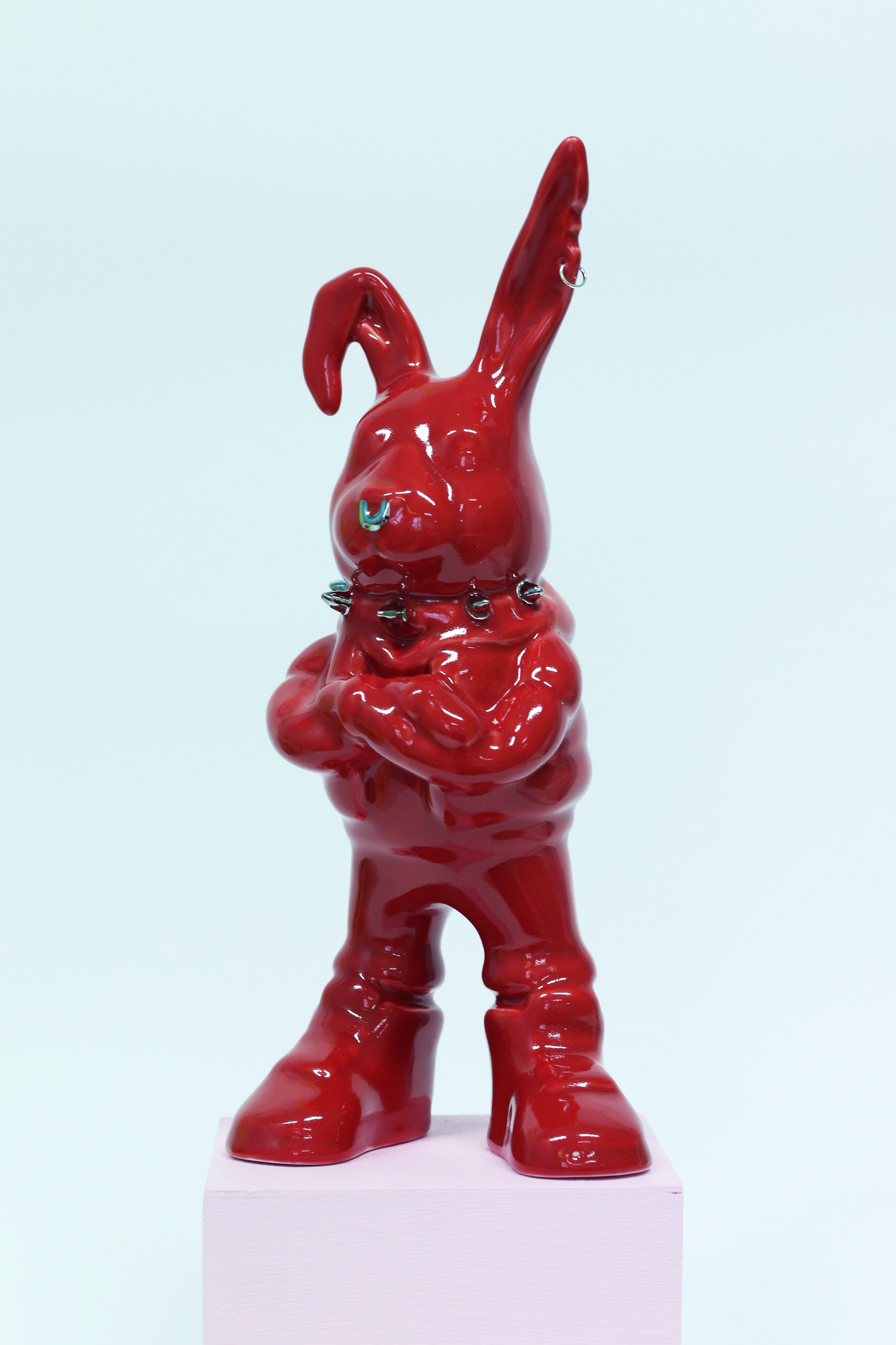 Tuulikki Bunny - red ceramic artwork