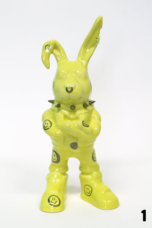Tuulikki Bunny - ceramic artwork (smiley version)