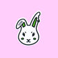 Bunny sticker white