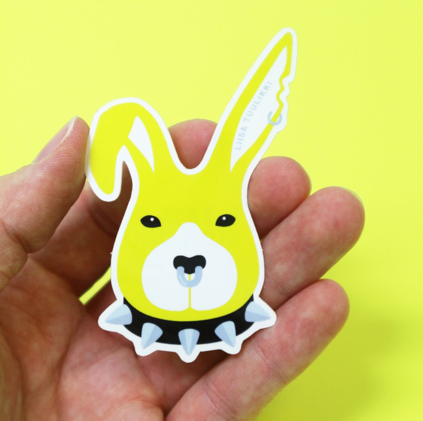 Bunny sticker yellow