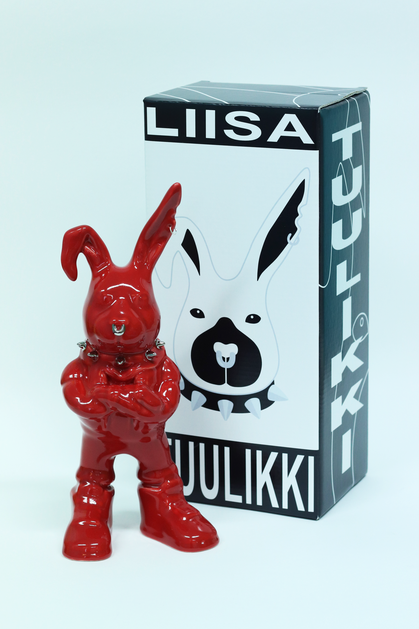 Tuulikki Bunny - red ceramic artwork