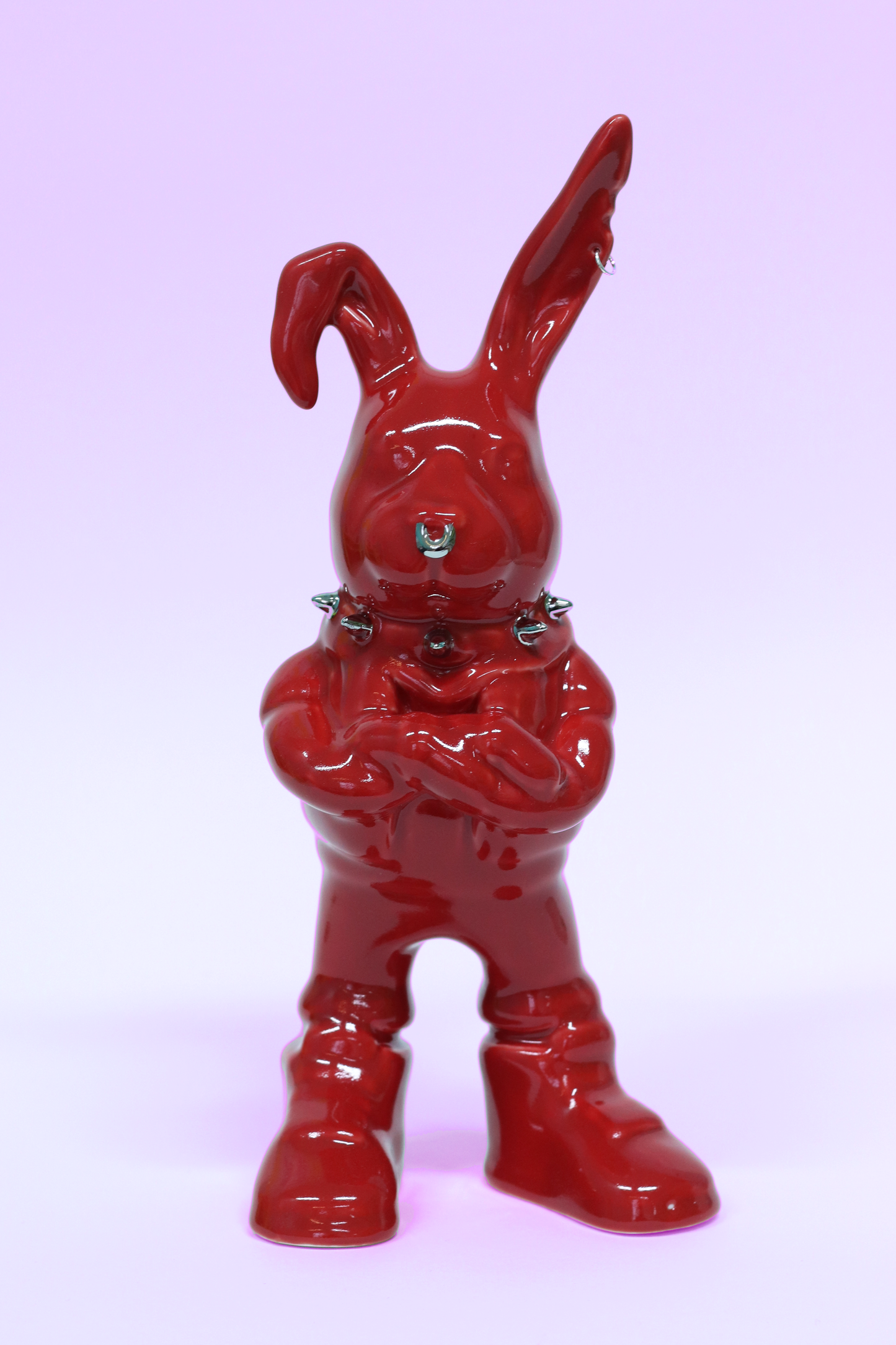 Tuulikki Bunny - red ceramic artwork