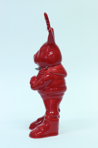 Tuulikki Bunny - red ceramic artwork